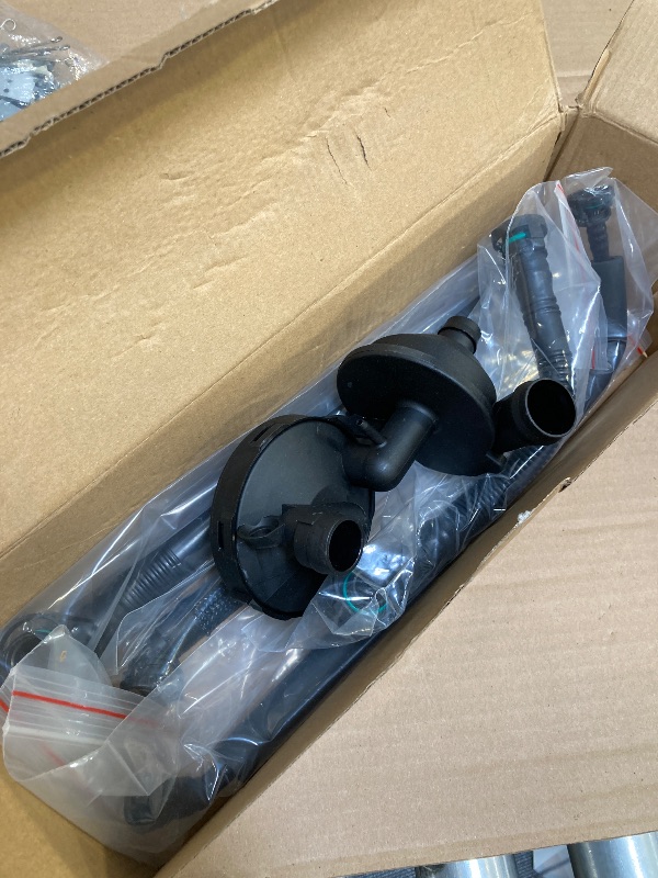 Photo 1 of Crankcase Ventilation Valve Oil Separator Hose Compatible with BMW E46 E60 E39 X3 X5 320i, 323i, 325, 325i 328i, 330i, 525i, 528i CCV PCV Valve Ventilation Separator 5 Piece Value Kit 11611432559