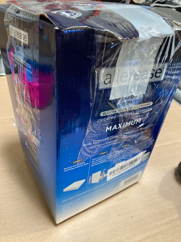 Photo 1 of AllerEase Waterproof Mattress Protector, Maximum Allergy Mattress Protector, King Zippered Mattress Cover