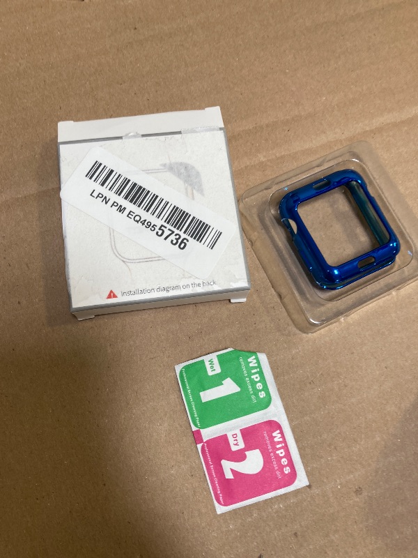 Photo 1 of top4cus 42mm Cover Environmental Soft Flexible TPU Anti-Scratch Lightweight Protective Case Compatible with Apple Watch Series 8/7/6/SE/5/4/3/2/1 - Blue