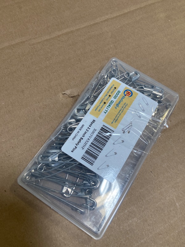 Photo 1 of 80Pcs Extra Large Safety Pins 2.2 inch (55mm) -Heavy Duty Large Safety Pins, Stainless Steel Safety Pin for Sewing,Baby Clothing, Diapers,Laundry,Decorations.