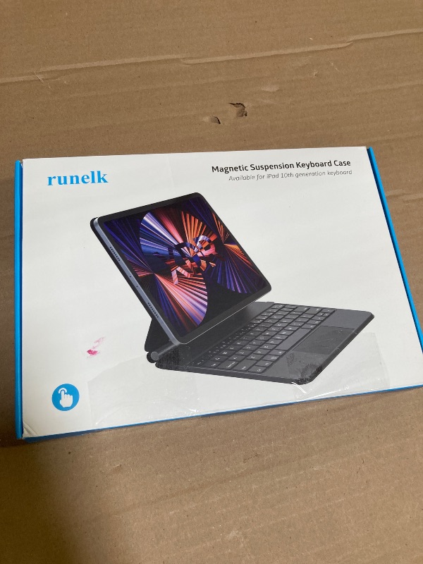 Photo 1 of runelk Keyboard Case for iPad 10th Generation 2022 & 11th (A16, 2025) – Magic-Style Keyboard with Multi-Touch Trackpad – Floating Cantilever Stand – Magnetic Case for iPad 10.9 inch 10th / 11th Gen.