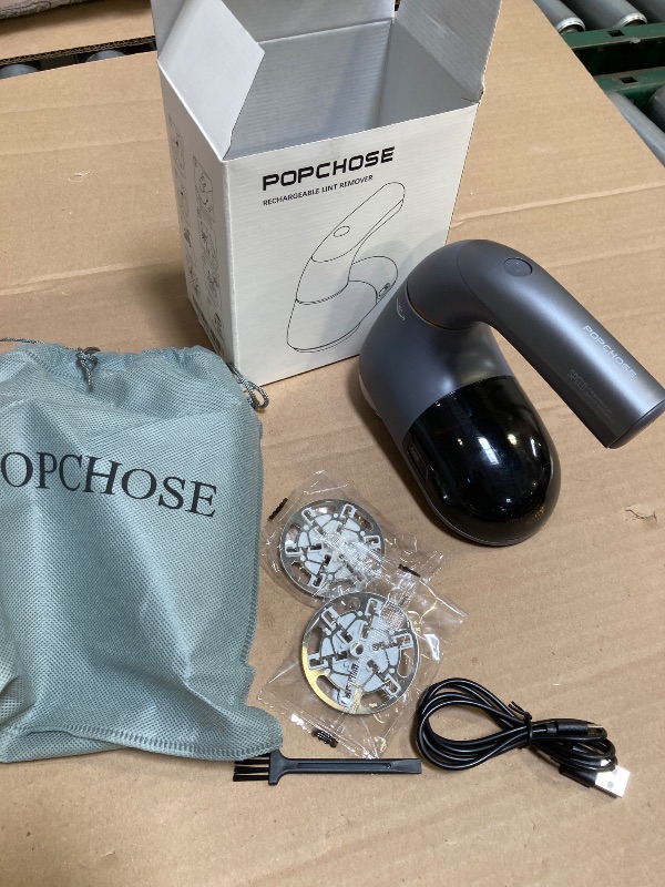 Photo 1 of POPCHOSE Fabric Shaver, Lint Remover for Clothes, Lint Shaver with 6-Leaf Blades, 2 Speed Sweater Shavers to Remove Pilling for Clothing, Couch, Furniture, Fuzz, USB Rechargeble, Gray…