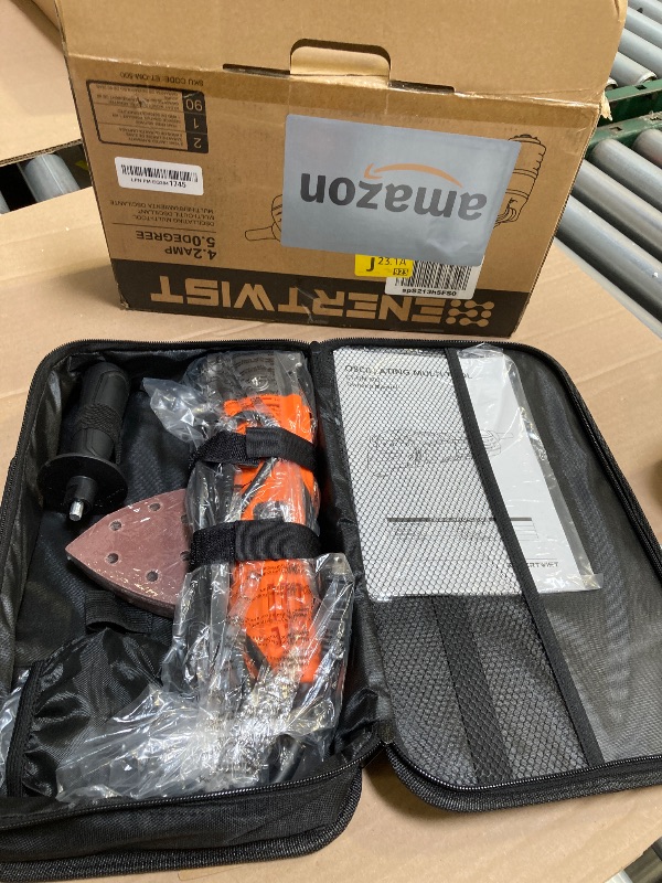 Photo 1 of ENERTWIST Oscillating Tool, 4.2 Amp Oscillating Multitool Kit with 5° Oscillation Angle, 6 Variable Speed, 31pcs Saw Accessories, Auxiliary Handle and Carrying Bag, ET-OM-500
