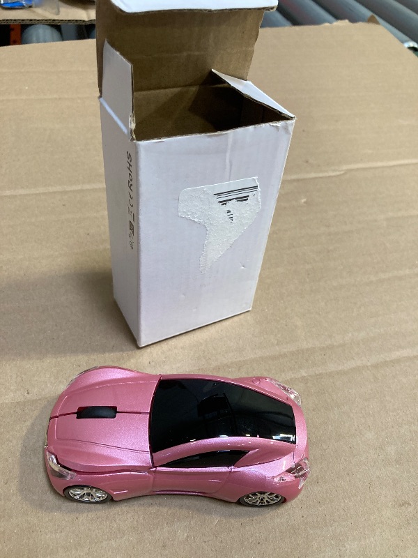 Photo 1 of Computer Wireless Mouse Car Shape Optical Mice USB 2.4Ghz for PC Laptop (Pink)