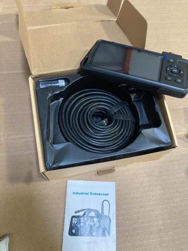 Photo 1 of Triple Lens 1080P Borescope with 50FT Semi-Rigid Cable, 5" IPS Screen Endoscope Camera with Lights, 1080P Industrial Borescope with 32G Storage Card,IP67 Waterproof Drain Camera