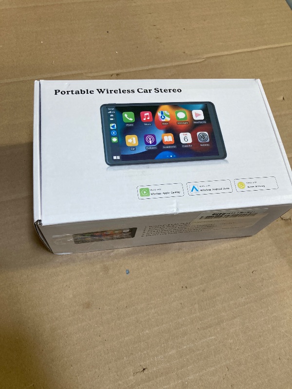 Photo 1 of VUKARUAL Wireless Apple Carplay and Android Auto Screen for Car, 7" HD Portable Touch Screen Car Stereo with Bluetooth, Backup Camera, Navigation, Mirror Link for All Vehicles