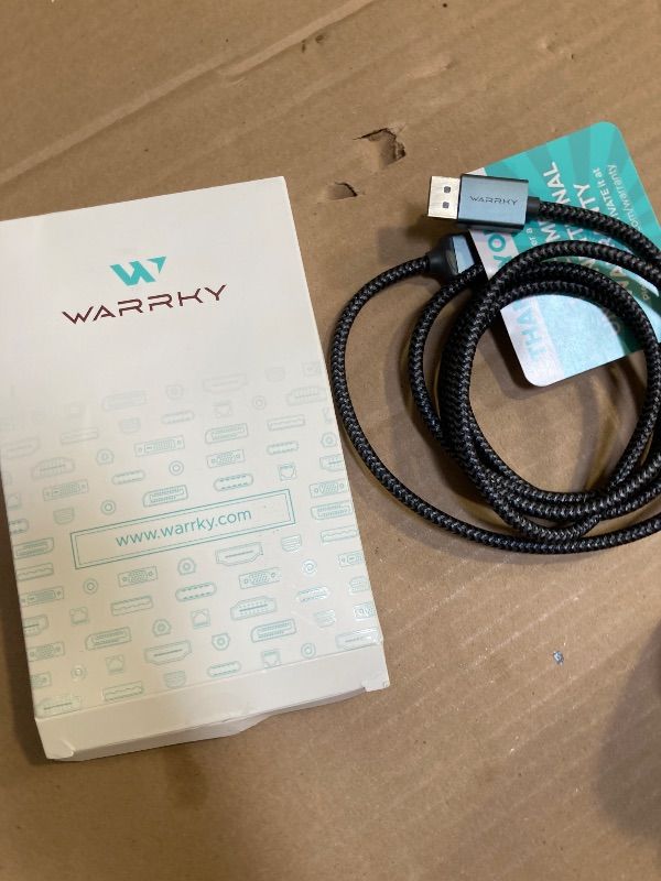 Photo 1 of WARRKY 4K DisplayPort to HDMI Cable [UHD, Metal Case, Nylon Cable] 6FT Unidirectional Display Port 1.2 Source to HDMI 1.4 Screen, DP to HDMI Compatible for Computer, NVIDIA, AMD, Dell, Lenovo, Monitor