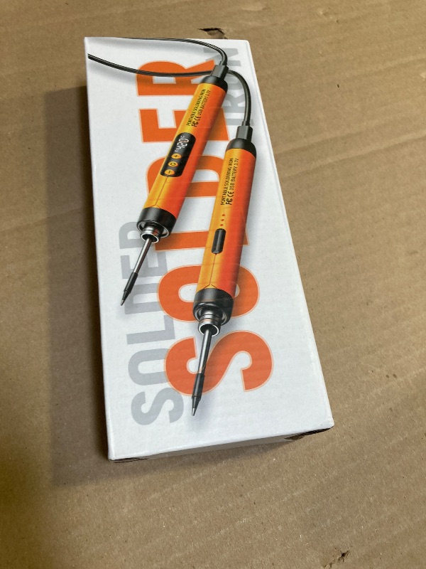 Photo 1 of Mini Cordless Soldering Iron Kit, USB Rechargeable Portable Cordless Soldering Iron, LCD Digital Adjustable Temperature Thermostatic Soldering Gun for Home Appliance Repair, DIY