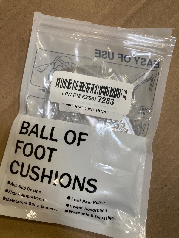 Photo 1 of Comfowner Ball of Foot Cushions, Metatarsal Pads Women, High Heels Non-Slip Comfort Pads, Shoe Support for Metatarsalgia Mortons Neuroma Pain Relief (2 Pairs, Crystal)