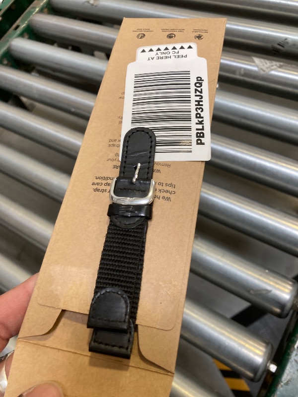 Photo 1 of WatchGecko Ridge Military Nylon Watch Strap. BLACK 19mm. Rugged, Quick-Drying and Secure Replacement Wristwatch Strap for Outdoor Activities.