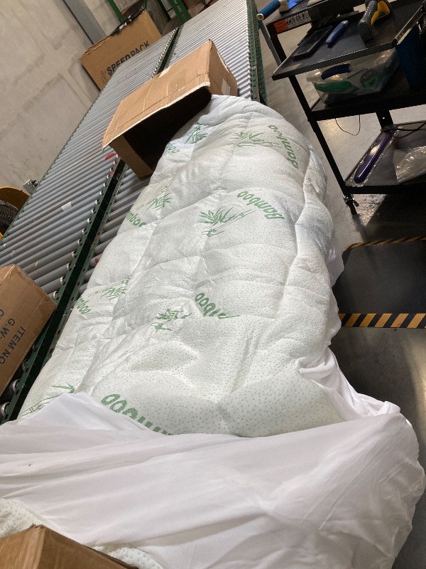 Photo 1 of Memory Foam Mattress Topper Queen for Back Pain, Rayon Derived from Bamboo Pillow Top Mattress Topper for Hot Sleepers,Cooling Mattress Pad with 8-21" Deep Pocket, 60x80 Inches, White 