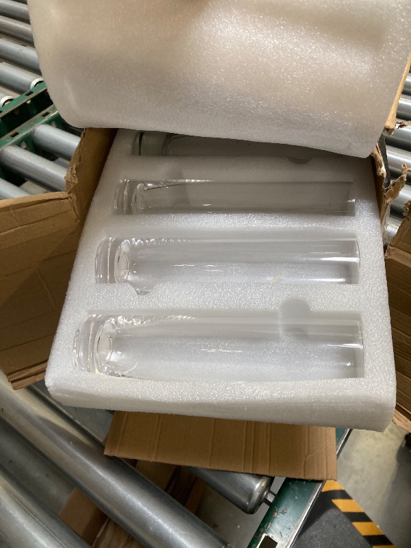 Photo 1 of  24 Pack Glass Cylinder Bud Vases - Clear Flower Vases Bulk for Wedding Decor - 7.5 Inches Tall Flowers Holders for Home Decor Centerpieces - Small Slim Vases Set for Party Decorations 