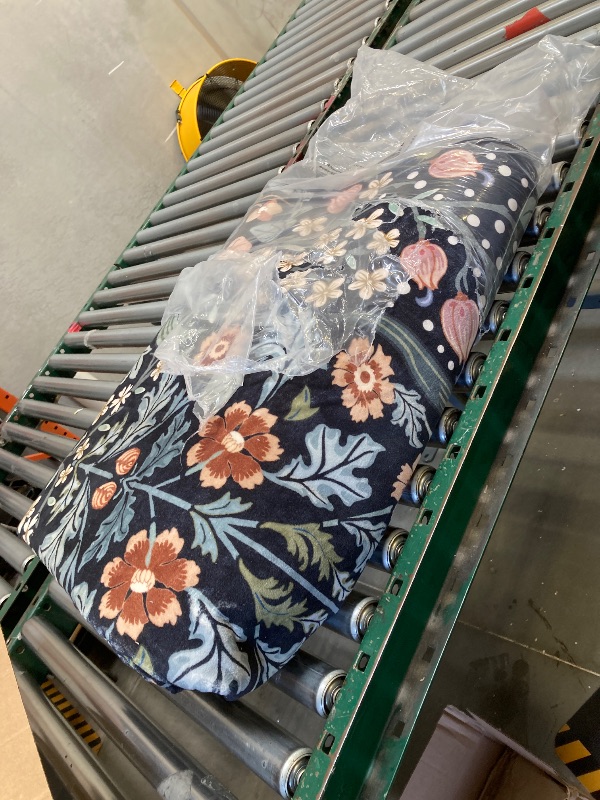 Photo 1 of  Lahome Floral 9x12 Black Rug for Living Room, Boho Thin Stain Resistant Dining Room Rugs for Under Table, Soft Carpet with Rubber Backing for Guestroom 