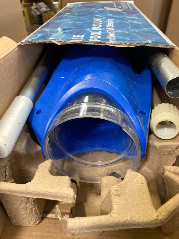 Photo 1 of  2025 Upgraded Handheld Pool Vacuum Cleaner for Above Ground & Inground Pools - Cordless Pool Cleaner w/18.5GPM Suction, Telescoping Pole(20-69in), 2 Brush Heads - Ideal for Spas & Hot Tubs 