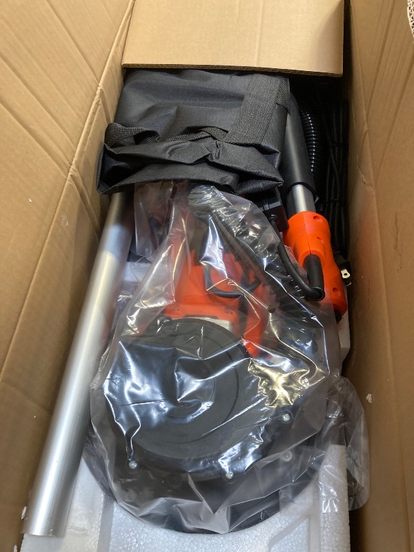 Photo 1 of  Drywall Sander, 1000W Popcorn Ceiling Removal Tool, Automatic Drywall Sander with Vacuum Dust Collection, LED Light, 6 Variable Speed 800-2200RPM,15Pcs Sanding Discs, Foldable & Extendable Handle 
