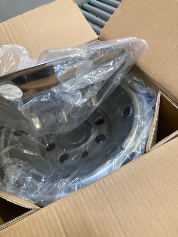Photo 1 of  4pcs 16" Hubcaps fit on Ford F350 1974-1998;E350/E450 1992-2021;Dodge Ram 3500 1974-1999, Polished Stainless Steel Dually Wheel Simulators, Bolt On 8-Lug 8-Hand Hole Wheel Cover C16F80 
