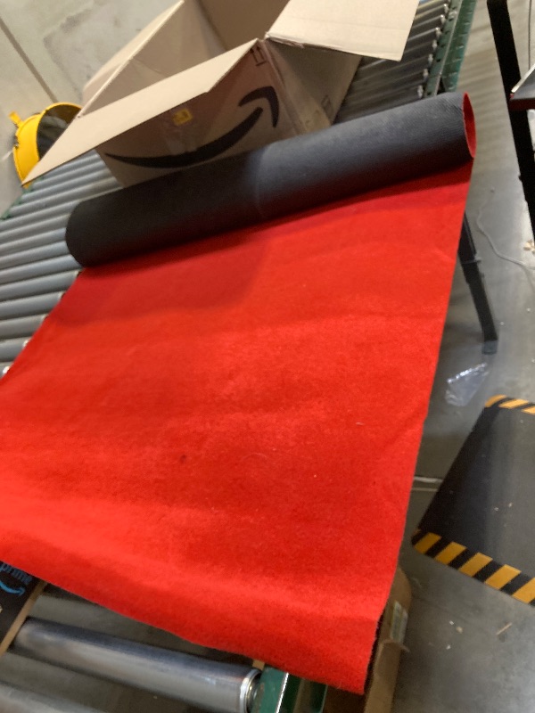 Photo 1 of  Aisle Runners Wedding Accessories 2mm Red Aisle Runner Carpet Rugs for Step and Repeat Display, Ceremony Parties and Events Indoor or Outdoor Decoration 24 Inch Wide x 15 feet Long 