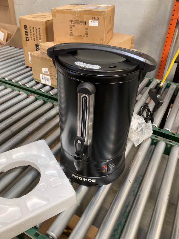 Photo 1 of  Coffee Maker 100 Cup Commercial Coffee Urn,Hot water/beverage Machine and Drink Dispenser-Premium 304 Double-Wall Stainless Steel Electric Percolator Coffee pot,Keep Warm for Hours,Matte Black 