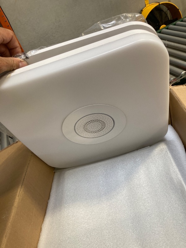 Photo 1 of  Orison Bathroom Exhaust Fan with Bluetooth Speaker, 110 CFM 1.0 Sone, bathroom vent fan featuring Light with 3 Color Temperatures, RGB Music Light, Nightlight, Remote Control, EZ Install 