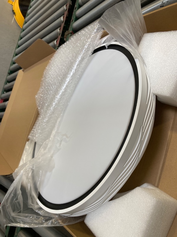 Photo 1 of  20 Inch Large LED Flush Mount Ceiling Light, 2700K-6500K Dimmable LED Ceiling Light Fixture with Remote, 70W 8900lm Round Modern Ceiling Lamp for Bedroom, Living Room, Hallway (Grey) 