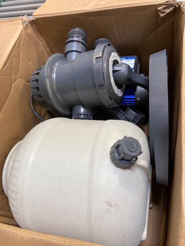 Photo 1 of AQUASTRONG Sand Filter Pump for Above Ground Pool with Timer, 2/3 HP Pool Pumps Above Ground 3000 GPH for Pools up to 11000GAL,12in Pool Filter with 6-Way Valve, Improved Circulation and Filtration