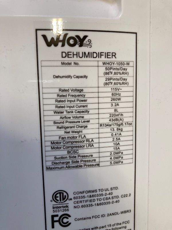 Photo 1 of  Dehumidifier for Basement 6,000 Sq Ft, 120 Pints Max. Smart Compressor,Intelligent Humidistat, Smart App-Controlled with Darin Hose And App Control for Basement, Bathroom,Living room,Bedroom,Home 