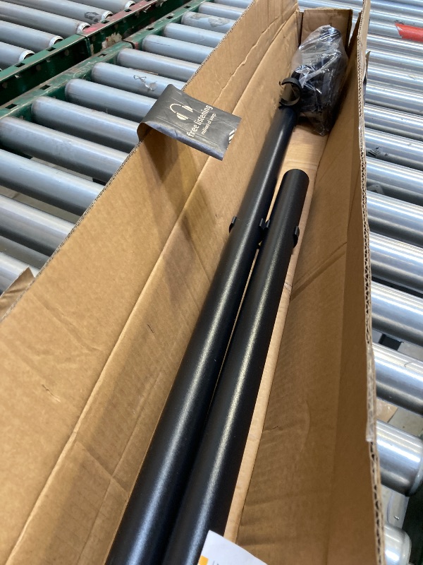 Photo 1 of  Tension Curtain Rod, 51-86 Inch,Spring Shower Tension Curtain Rod, Closet Rod, for Windows or Shower, Easy to Install, No Drilling, No Rust, for Bathroom, Rod Diameter 1.26 Inches, Black,Umimile 