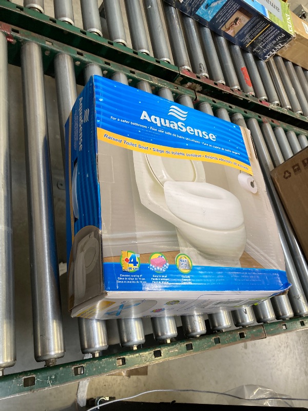 Photo 1 of AquaSense 770-610 4 Inch Portable Raised Toilet Seat Riser, Elevated Toilet Seat for Seniors