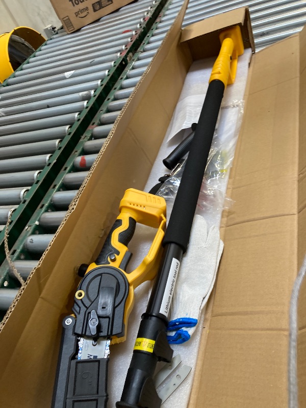 Photo 1 of  Cordless Pole Saw & Mini Chainsaw 2-IN-1, 21V 3Ah Battery Powered 6 Inch Brushless Electric Rotatable Pole Saw, 15-Foot Max Reach & Multi-Angle for Tree Branches Pruning, Wood Cutting 