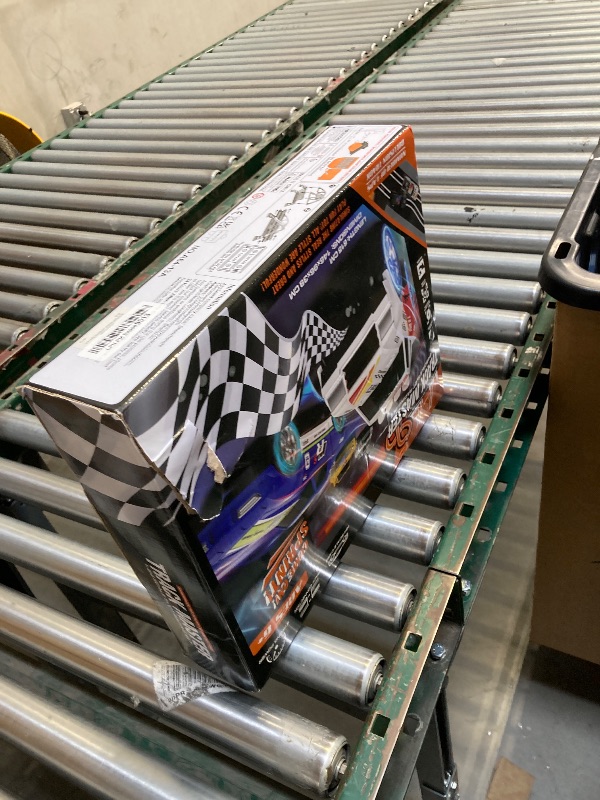 Photo 1 of Slot Car Race Track Sets with 4 Slot Cars, Electric Race Car Track Include Slope Circular Overpass Track, Dual Racing Game Featuring Flash Bridge and Pendulum, Gifts Toys for Boys Kids Age 6 7 8-12