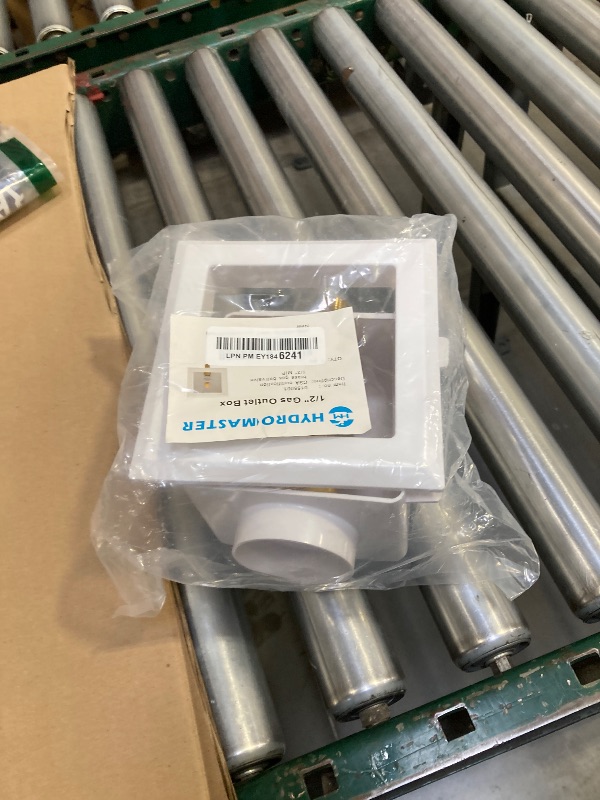 Photo 1 of HYDRO MASTER Gas Outlet Box?1/2" NPT, Gas Supply Box?White (1/2-Inch)