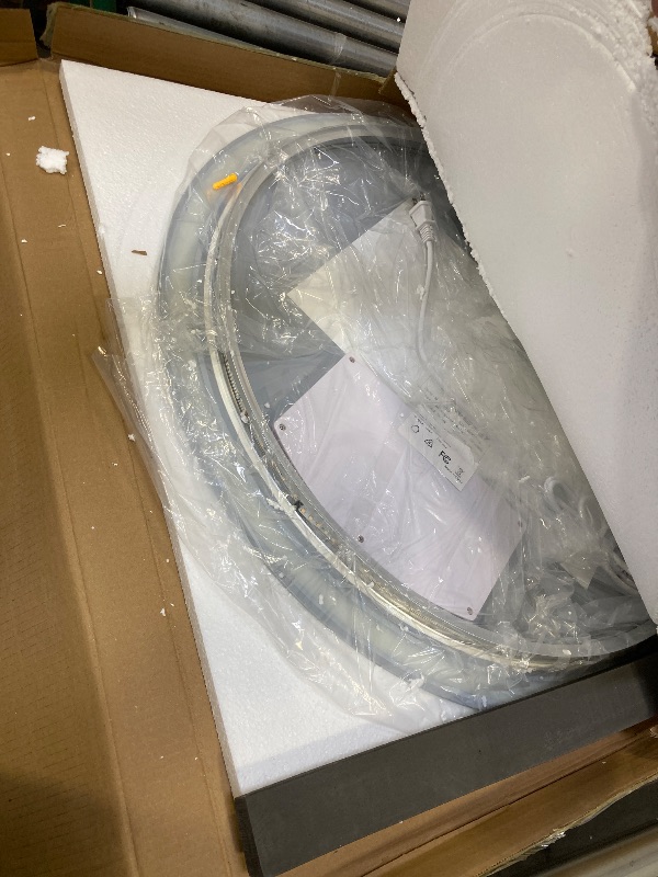 Photo 1 of  LED Bathroom Mirror 28 Inch Round Bathroom Mirror with Lights, Circle Wall Mirror with 3 Colors Brightness, Anti-Fog for Bathroom Vanity, Entryway Living Room 