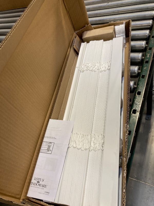 Photo 1 of Lotus & Windoware Cordless, 2 Inch Faux Wood Blind, 24" Wide x 72" Long, Window Blinds, Blinds & Shades, Blinds for Indoor Windows, Embossed, Bright White