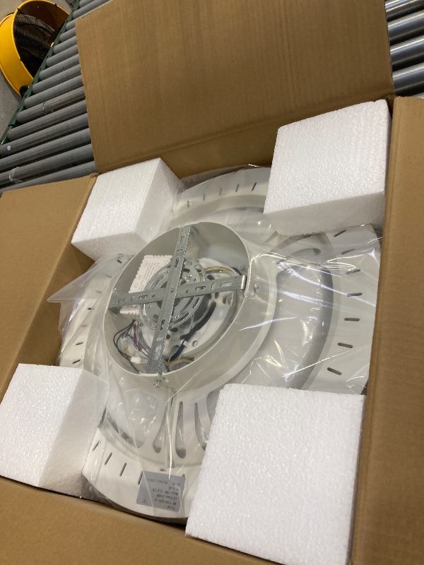 Photo 1 of  Low Profile Ceiling Fans with Lights and Remote, 20 Inch Flush Mount Ceiling Fans, 6 Wind Speeds Head-Shaking Ceiling Fan, APP & Remote Control, 3000K-6000K Dimmable Fandelier for Bedroom, Living Room 