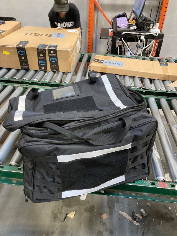 Photo 1 of  Trunab First Aid Bag Empty Medical Duffel First Responder Trauma Storage with Inner Dividers and No-scratch Bottom, Ideal for EMT, EMS, Paramedics, Bag Only, Black 