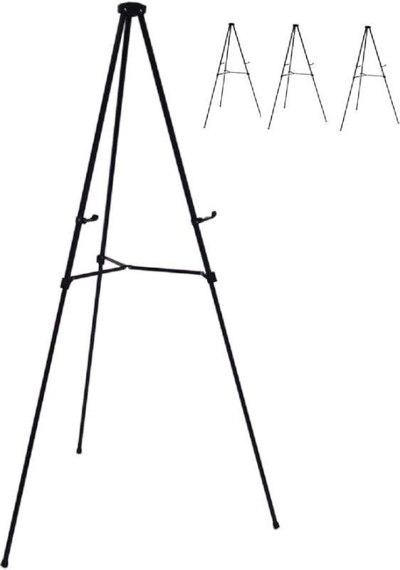 Photo 1 of Lightweight Aluminum Telescoping Display Easel, 70 Inches, Black (4)