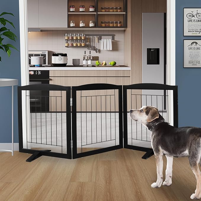 Photo 1 of Dog Fence Indoor, Foldable Dog Gate for Doorways