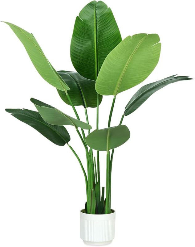 Photo 1 of Bird of Paradise Plant Artificial 7ft,Faux Plants Indoor Tall with 13 Trunks - The Perfect Indoor Silk Floor Plant for Home Decor in Living Room, Office, and Bedroom (7FT Bird of Paradise)