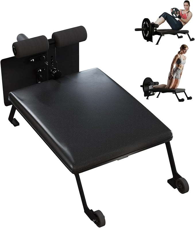 Photo 1 of Nordic Curl Bench Machine - Hamstring Curl Bench & Glute Bench with Transport Wheels - Leg Exercise Machine for Home Gym Workout