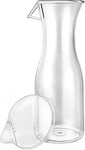 Photo 1 of Lillian Tablesettings Carafe Juice Jar Beverage Decanter, Clear Acrylic Wine/Juice Decanter with Lid, 20 oz. (30101)