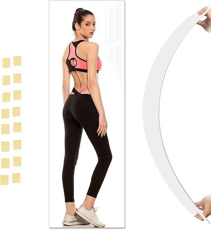 Photo 1 of 47.25x15.75 Inch Full-Length Mirror,Acrylic Shatterproof Soft Mirror, Non-Glass Wall-Mounted Fitness Mirror for Home, Lightweight Durable Modern Decor for Bedroom/Living Room/Cloakroom
