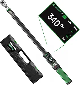 Photo 1 of Digital Torque Wrench, 1/2" Torque Wrench, 12.5-250.8 Ft-lbs/17-340 N.m, ±2? ACCURACY with Buzzer & LED Indicator for Automotive Motorcycle & Bicycle