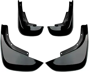 Photo 1 of 4PCS Widened Tire Mud Flaps Splash Guards for Landrover Defender 90/110 2020-2023, Vehicle Wheel Protector Mudflaps Exterior Accessories (Bright Black)