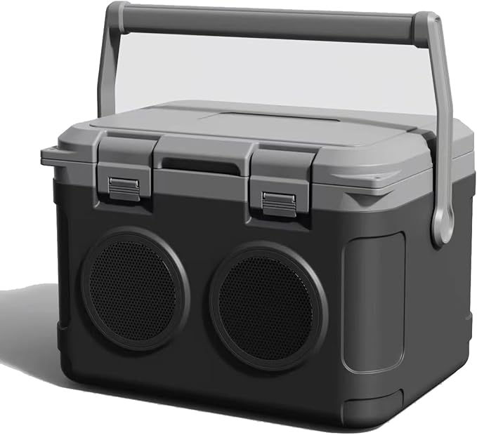 Photo 1 of Camp Cooler with Bluetooth Speaker 22 Quart?48 Hours Ice Retention, Portable Handle, Outdoor Camping Cooler for BBQs, Beach, Hiking