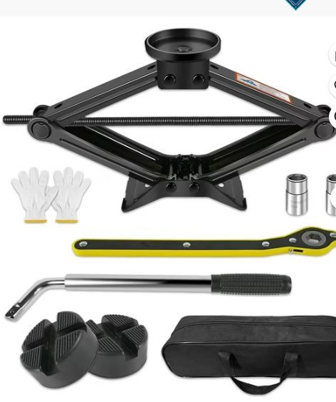 Photo 1 of Car Jack Kit 2.5 Ton (5512 lbs) with Rubber Jack Pad,Emergency Kit Tire Changing Kit for Car SUV MPV