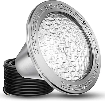 Photo 1 of CAtArt 10 Inch Pool Light for Inground Pool (White), AC120V LED Pool Lights Suitable for 10 Inch Wet Niche, 35W, 50 Foot Cord