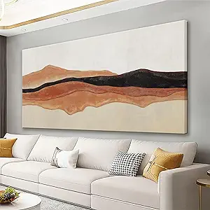 Photo 1 of QSQ Abstract Canvas Art Wall Decor Red Brown White Wall Art Painting Abstract Art Prints Minimalist Decor Artwork Pictures For Bedroom Kitchen Office Bathroom Home Wall Decor 20" × 40"