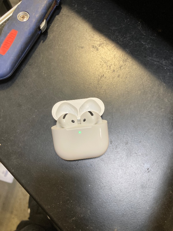 Photo 1 of Apple AirPods 4 Wireless Earbuds, Bluetooth Headphones, with Active Noise Cancellation, Adaptive Audio, Transparency Mode, Personalized Spatial Audio, USB-C Charging Case, Wireless Charging, H2 Chip