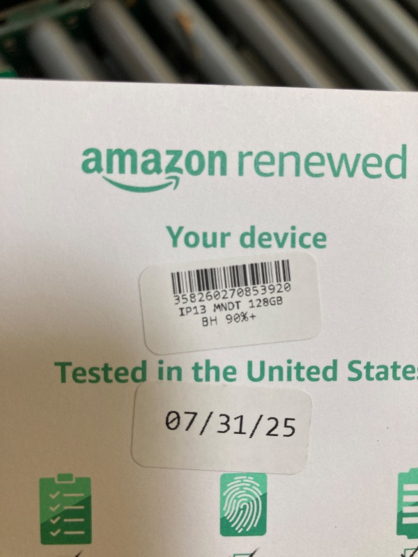 Photo 1 of Apple iPhone 13, 128GB, Midnight - Unlocked (Renewed Premium)