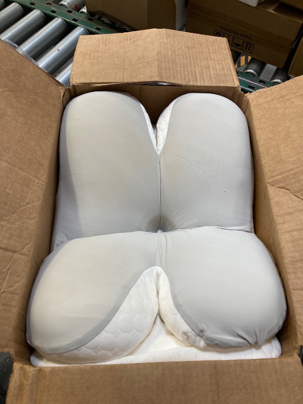 Photo 1 of Osteo Enjoy Pain Relief Sleeping Cervical Neck Pillow, Ergonomic Contour Zoned Fits Side Sleeper, Non-Temperature Affected Memory Foam Pillows, Q-max Cooling Pillow Support Back Stomach Sleepers